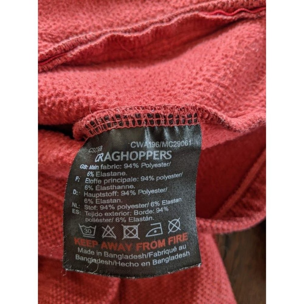 Women's Craghoppers Vector Zip Jacket Size US 8 Medium UK 12 EU 38 Red Hooded - Picture 6 of 7
